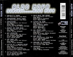 Subject.....Aldo Nova