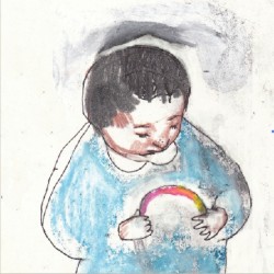 In spite of black clouds over me, I've still got a rainbow in my hands