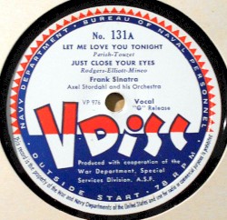 Let Me Love You Tonight / Just Close Your Eyes / My Blue Heaven / When I Marry I’ll Marry for Love