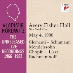Vladimir Horowitz in Recital at Avery Fischer Hall New York City May 4 1980