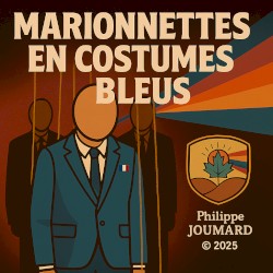 Marionnettes en costumes bleus