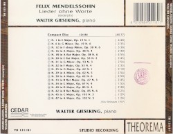 Lieder ohne Worte (excerpts)