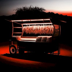dessert stand sells corn at night
