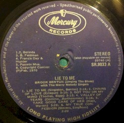 Lie to Me, Brook Benton Singing the Blues