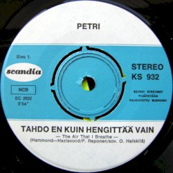 Tahdo en kuin hengittää vain / Jääkylmää