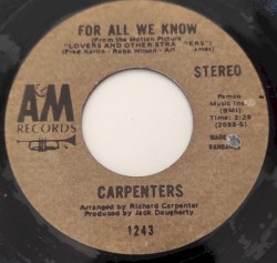 For All We Know / Don't Be Afraid