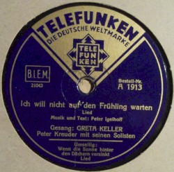 Ich will nicht auf den Frühling warten / Wenn die Sonne hinter den Dächern versinkt