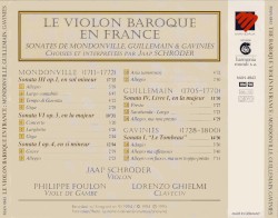 Le Violon baroque en France