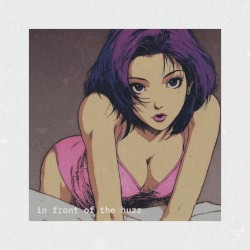 in front of the huzz