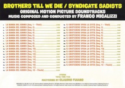 Brothers Till We Die / Syndicate Sadists (original Motion Picture Soundtracks)