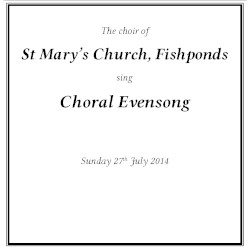 Choral Evensong 2014