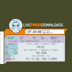 1988-07-29: The Roma, Telluride, CO, USA