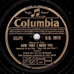 (Where Are You) Now That I Need You