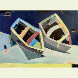 Two Boats Under the Moon