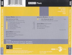 Mahler: Das Lied von der Erde / Brahms: Alto Rhapsody
