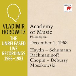 Vladimir Horowitz in Recital at Academy of Music Philadelphia December 1 1968