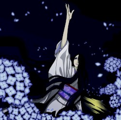 月に斑雲 紫陽花に雨