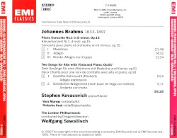 Piano Concerto no. 1 / Two Songs, op. 91