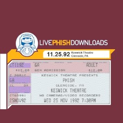 1992‐11‐25: The Keswick Theater, Glenside, PA, USA