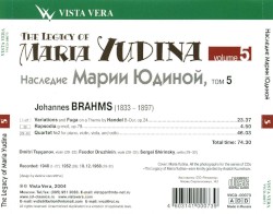 The Legacy of Maria Yudina, Volume 5