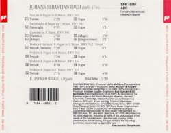 Toccata & Fugue, BWV 565 / Passacaglia & Fugue, BWV 582 / Pastorale, BWV 590 / Preludes & Fugues