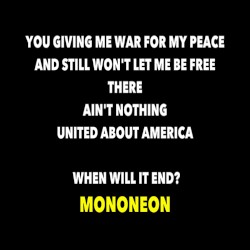 "AIN'T NOTHING UNITED ABOUT AMERICA"