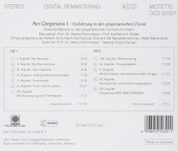 Ars Gregoriana 1 - Einführung in den gregoriansichen Choral