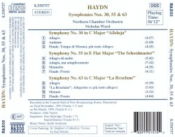 Symphonies, Vol. 10: No. 30 "Alleluja" / No. 55 "The Schoolmaster" / No. 63 "La Roxelane"
