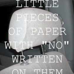 Little Pieces of Paper With "No" Written on Them