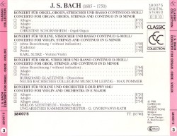 Concerti für Orgel, Oboe, Violine