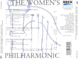 Boulanger: D'un matin de printemps / D'un soir triste / Schumann: Piano Concerto in A minor / Tailleferre: Concertino for Harp and Orchestra / Mendelssohn: Overture