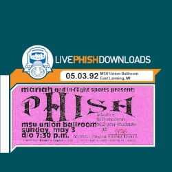 1992-05-03: Union Ballroom, Michigan State University, East Lansing, MI, USA
