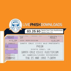 1993-03-25: Santa Cruz Civic Auditorium, Santa Cruz, CA, USA