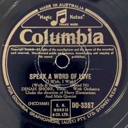 Speak a Word of Love / The River Seine