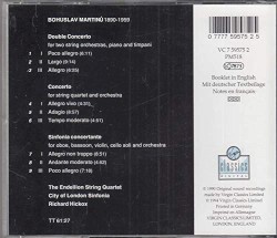 Double Concerto / Sinfonia concertante / Concerto for String Quartet and Orchestra