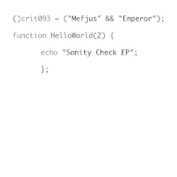 Hello World 2: Sanity Check EP