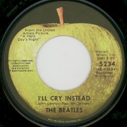 I'll Cry Instead / I'm Happy Just to Dance With You