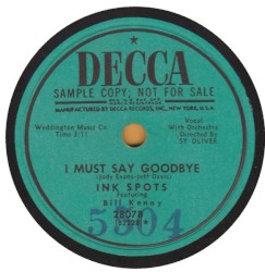 I Must Say Goodbye / I'm Heading Back to Paradise