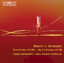 Serenades: "Gran Partita", KV. 361 / no. 1 in D major, KV. 100
