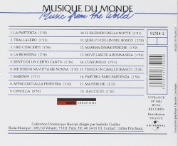 Italie : Polyphonie génoise - Compagnia del trallalero