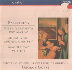 Missa "asumpta Est Maria", Missa "veni Sponsa Christi!, Magnificat