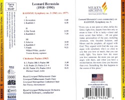 Symphony No. 3 - Chichester Psalms