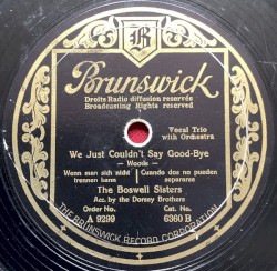 We Just Couldn't Say "Good-Bye" / Down Among the Sheltering Palms