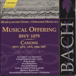 Musikalisches Opfer, BWV 1079 / Kanons BWV 1072–1078, 1086, 1087