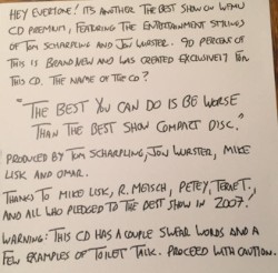The Best You Can Do Is Be Worse Than The Best Show Compact Disc