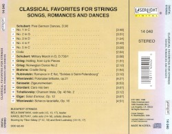 Classical Favorites for Strings: Songs, Romances & Dances