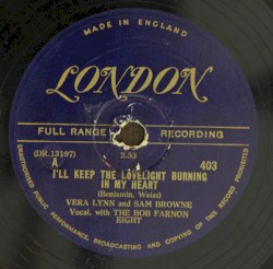 I'll Keep the Lovelight Burning in My Heart / I Don't See Me in Your Eyes Anymore