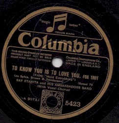 You're the Cream in My Coffee / To Know You Is to Love You