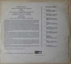 Violin Concerto / "Italian" Symphony