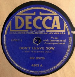 Don't Leave Now / Foo-Gee